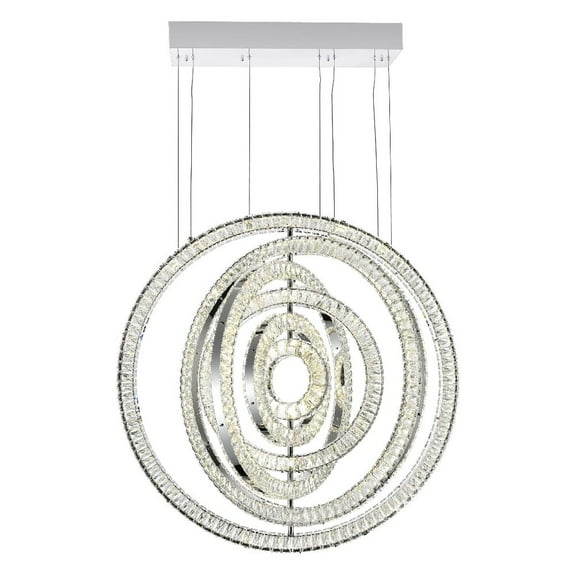 CWI Lighting Celina Contemporary Metal LED Fixture Chandelier in Chrome