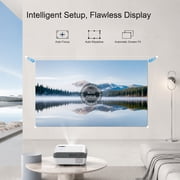 HAPPRUN Official Licensed Google TV Smart Projector, 4K Projector with WiFi & Bluetooth, Dolby Sound, Auto Focus & Keystone, Built-in Streaming Apps, 400 ANSI Movie Projector for Indoor & Outdoor