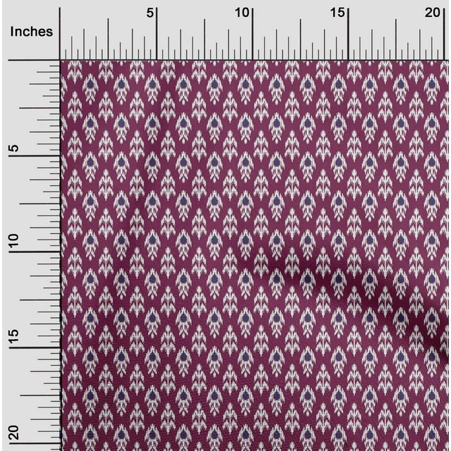 oneOone Polyester Lycra Fabric Ethnic Ikat Fabric Prints By Yard 56 Inch Wide