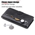thumbnail image 6 of For Google Pixel 9/9 Pro 6.3-inch Wallet Case for Women Men Multi-Card Slots Zipper Pocket Leather Phone Case,Black,For Pixel 9/9 Pro, 6 of 7