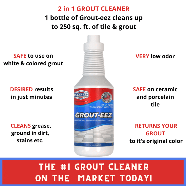 Grout-eez Tile & Grout Cleaner with Grout Brush 32oz