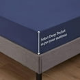 thumbnail image 4 of 4-Piece Queen Sleeper Sofa Sheet Set, 100% Egyptian Cotton, 800 Thread Count, Fits 8" Deep Pull-Out Couch Mattress (60" x 74") - Mediterran-Blue Solid, 4 of 5