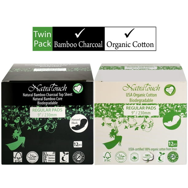NATRATOUCH Regular PAD COMPOSTABLE Texas Organic Cotton & Natural