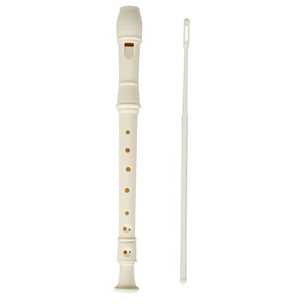 Flauta dulce soprano Irfora ABS Soprano Descant Flauta dulce Clarinete 8 agujeros Estilo alemán Llave G con tabla de digitación Palo de limpieza para niños principiantes Irfora Flauta dulce soprano
