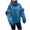 #0291-Blue, variant on Womens Knit Sweaters Turtleneck Long Sleeve Chunky Cable Thick Knit Tiered Bubble Cuff Oversized Pullover Sweater Loose Fit Warm Winter Womens Tops