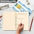 thumbnail image 5 of Anchor Pineapple Striped Ring Binder Notebook Journey Note Diary College Ruled Spiral Notebook Study Loose Leaf Paper A5 60 Pages, 5 of 8