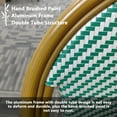 thumbnail image 3 of Meetleisure Modern Stripe Coffee Chair with Wicker Wood Grain Metal Base for Outdoor,Green, 3 of 12
