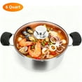 thumbnail image 1 of GPED Olla de 6QT con Tapa, Olla de Acero Inoxidable para Sopa y Pasta con Tapa Visible para Sopa, Pasta, Vegetales, Olla de Inducción para Todas las Estufas, Resistente y de Doble Asa, Apta para Lava, 1 of 7