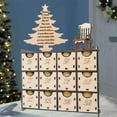 thumbnail image 1 of Calendario de Adviento de madera de Navidad vacío, con decoración de luz LED, perfke Calendario de adviento, 1 of 9