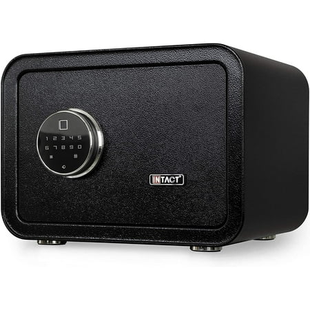 Intact Compact Quick Access Biometric Fingerprint Security & Gun Safe with Full Keypad Wide