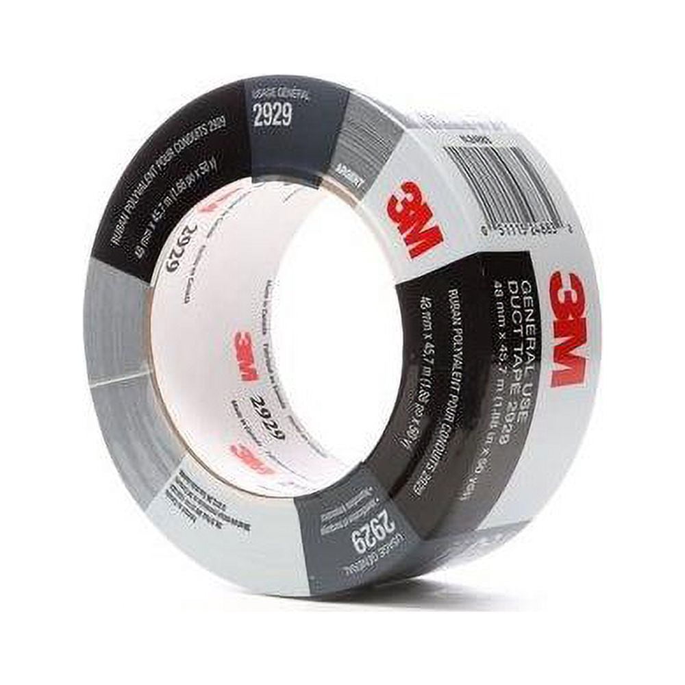 Silver 3M 2929 Duct Tape 2" X 50 Yard Roll (24 Pack)
