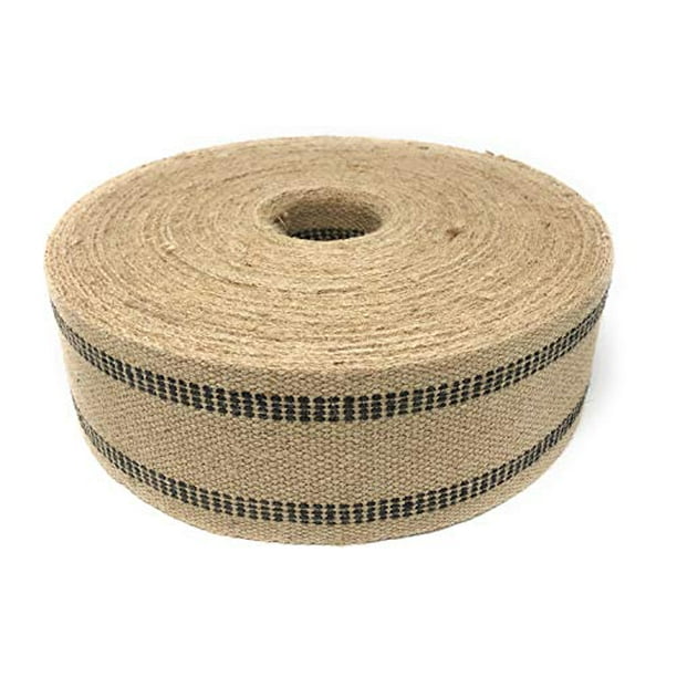 Great Lakes Cordage Jute bing for Upholstery & Crafts (Black Stripe