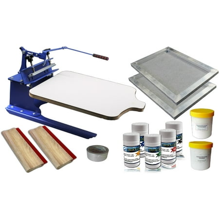 Techtongda 1 Color Screen Printing Kit Simple Printer Materials Hand Tool Press Equipment