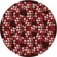 thumbnail image 1 of Ahgly Company Tapis Rond Lavable en Machine Intérieur Transitionnel Rouge Indien, 7 Pieds Rond, 1 of 7