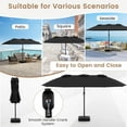 thumbnail image 5 of Costway 15FT Double-Sided Twin Patio Umbrella Sun Shade Outdoor Crank Market Base Black, 5 of 10