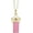 Pink, Yellow Gold Plated, variant on Gold Plated Pink Opal Necklace with Tourmaline Gemstone 925 Sterling Silver Necklace for Women with 18 Inches
