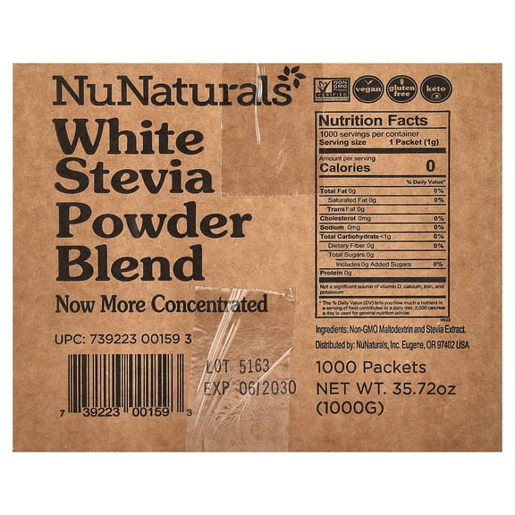 NuNaturals - NuStevia White Stevia Powder - 1000 Packet(s)