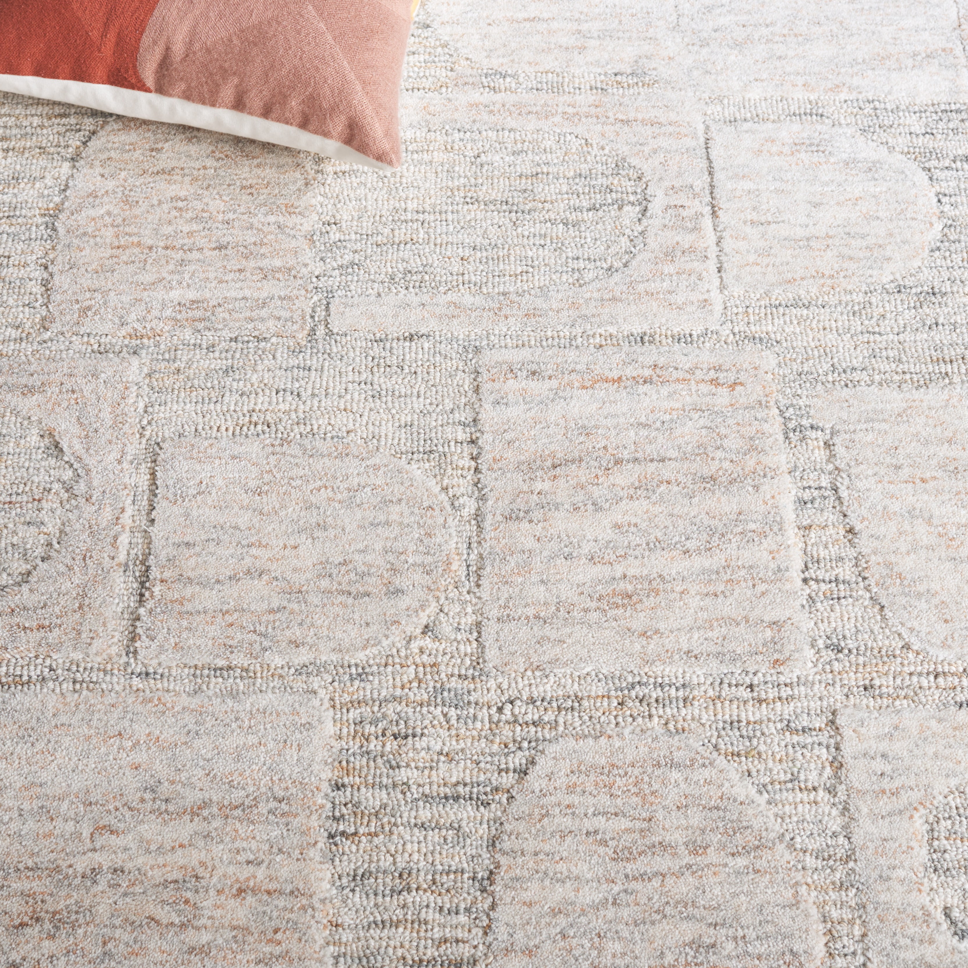 Safavieh Harvest Tobias Geometric Area Rug, Gray/Rust, 6' x 9'