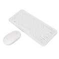 thumbnail image 4 of Combo de teclado y ratón inalámbrico de 2,4 G con teclas redondas, diseño ergonómico, receptor USB y ratón silencioso, color blanco, 4 of 12