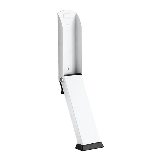 Tope de puerta abatible con base antideslizante para mantener la puerta abierta, pedal de acero inoxidable fácil de usar. Blanco