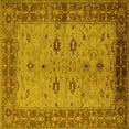 thumbnail image 1 of Ahgly Company Machine Washable Indoor Square Oriental Yellow Traditional Area Rugs, 5' Square, 1 of 4