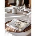 thumbnail image 6 of Beige Pumpkin Fall Cloth Napkins Set of 8 Reusable Dinner Napkins, Thanksgiving Roses Eucalyptus Wooden Cocktail Napkin Washable Table Napkins for Wedding/Holiday Party/Baby Shower 20"x20", 6 of 7
