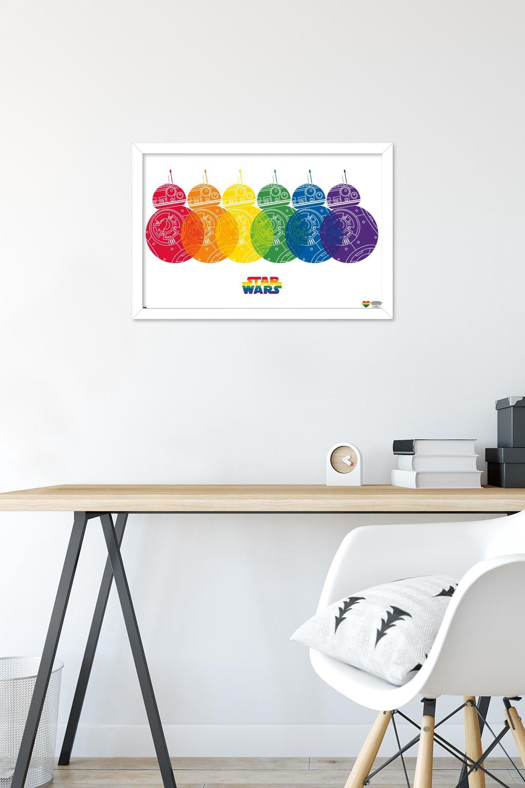 Star Wars: Saga - BB-8 Pride Wall Poster, 14.725" x 22.375" Framed