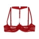 thumbnail image 5 of Lencería para mujer, sujetador de copa abierta con pecho, encaje Floral transparente, con aros, sujetadores sexis sin forro, Tops, ropa interior con cuello Halter y pecho descubierto, 5 of 5