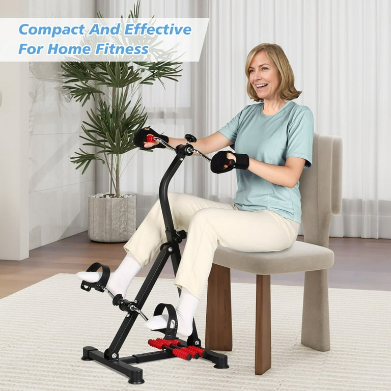 Adjustable Pedal Exerciser Bike for Seniors,Hand Arm Leg and Knee