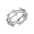 thumbnail image 2 of 925 Sterling Silver Oxidized Platinum Plated Motorcycle Chain Women Valentines Day Gifts Ring, 2 of 4
