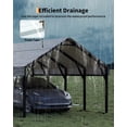 thumbnail image 2 of 12 x 20 FT Metal Carport, Heavy Duty Carports Reinforced Frame and Steel Roof, All-Weather Shelter Canopy for Pickups, Boats, Cars, and Tractors, 2 of 7
