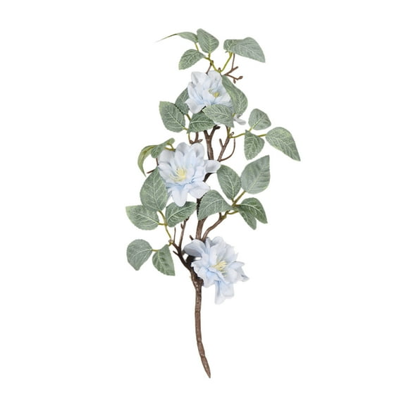 hulanddfd Artificial Realistic Peony Flower Branches, 13.4" Faux Peony Stems Picks Artificial Greenerys for Wedding Bouquet Table Centerpieces and Floral Arrangement(Blue)