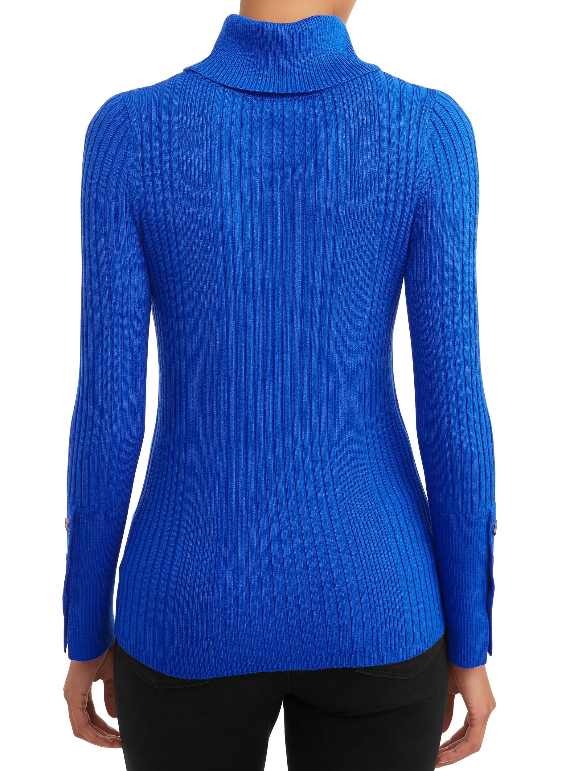Ribbed Turtleneck Sweater - Walmart 