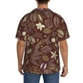 thumbnail image 5 of Sigee Coffee and Flowers Print Men's Shirts Casual Button Down Short Sleeve Summer Beach Shirt Hawaiian Vacation Shirts Tee Shirt-Small, 5 of 7