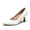 WHITE, variant on DREAM PAIRS Women's Pumps Closed Toe Comfortable Kitten Heels Pointed Toe Work Business Dress Shoes with Arch Support