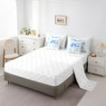 thumbnail image 5 of Feelyou Princess Blue Bowknot Bedding Comforter Set 7pcs for Kids, Cartoon Watercolor Ribbon Queen Bedding Sets, Dreamy Stars Reversible Queen Sheet Sets, Breathable Home Decor, 5 of 8