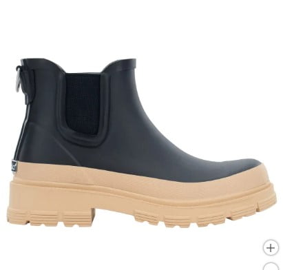 CHOOKA Women's CH Storm Chelsea Rain Boot In Black/Tan, 8