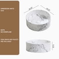 thumbnail image 2 of TICOZE Round 15 Inch Black White Marble Vessel Sink, Above Counter Bathroom Sink Vanity Sink, Porcelain Ceramic Sink with Faucet and Drain Included, 2 of 6