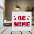 thumbnail image 4 of Zomyto 7x7 In Valentines Decor, Valentines Day Decorations, Romantic Quote Be Mine Wooden Box Sign, 4 of 7