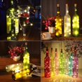 thumbnail image 2 of 12 luces para botellas, 4 colores, luces de corcho para botellas de vino, cadena de luces LED de 2 m y 20 luces, luces de Halloween, luces de Navidad, luces festivas para botellas de vino, color Vi, 2 of 5