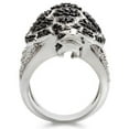 thumbnail image 4 of Rhodium + Ruthenium Brass Ring with AAA Grade CZ in Jet for Women Style 0W005, 4 of 6