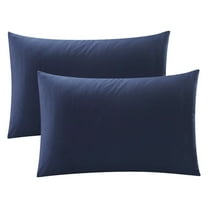 ANMINY Pillowcase Set of 2 Pillow Cases 300 Thread Count Soft Cotton Bed Pillow Covers Queen Size 20"x30" Blue