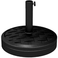thumbnail image 1 of Outsunny 40lbs. Umbrella Base with Rattan Effect, Round Umbrella Stand, Black, 1 of 10
