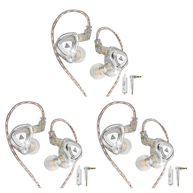 Wisewang ZX3 Écouteurs Filaires Réduction du Bruit Écouteurs Intra-Auriculaires Casque de Course Type 3 avec Micro Ensemble de 3
