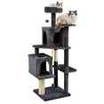 thumbnail image 6 of NINESHI 58" Cat Tree Large Cat Tower Condo w/ Multi-Level Scratching Post for All Indoor Cats, Deep Gray, 6 of 8