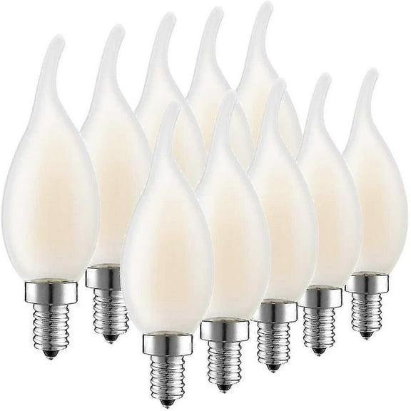 Led Bulb E14 With Dimmable Filament, Set Of 10 Bulbs Flame, 4 Watts Consumed Equivalence Incandescence 40w
