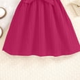 thumbnail image 7 of Spazoro Girls Midi Cold Shoulder Dresses, Short Sleeve Crew Neck A-Line Solid Casual Summer Dresses for Girls Hot Pink Size 6-7, 7 of 7