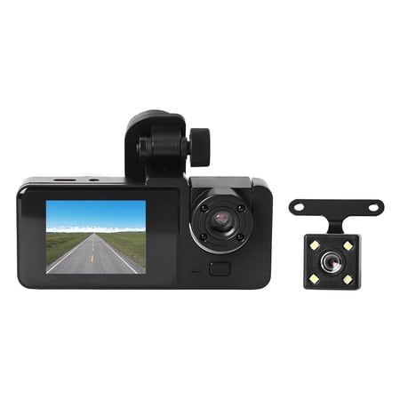 YAHHU 3 Channel Dash Cam Front Inside Rear 1080P Night Vision Parking Monitoring Driving Recorder for Cars, Auto DVR / 6.3 x 4.33 in