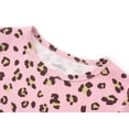 thumbnail image 2 of Beezizac Girls' Short Sleeve Pajama Set Cotton Slim Fit All-Over Pink Leopard Print Soft Kids Sleepwear Size 4T, 2 of 7