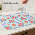 thumbnail image 5 of Printed dry mat  Mats for Kitchen Counter 2 Pack Absorbent Reversible Drying Mats Microfiber Kitchen Countertop Protector Dishes Drying Pad Extra Large 18"x24" Dish Mat, 5 of 8